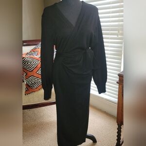 Elegant Black Long Sleeve Dress
